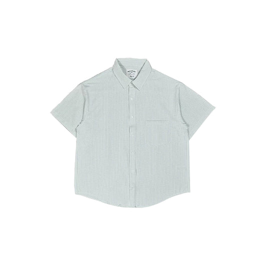 【SEMPLICITA】現貨 日系復古直條紋寬版短襯衫