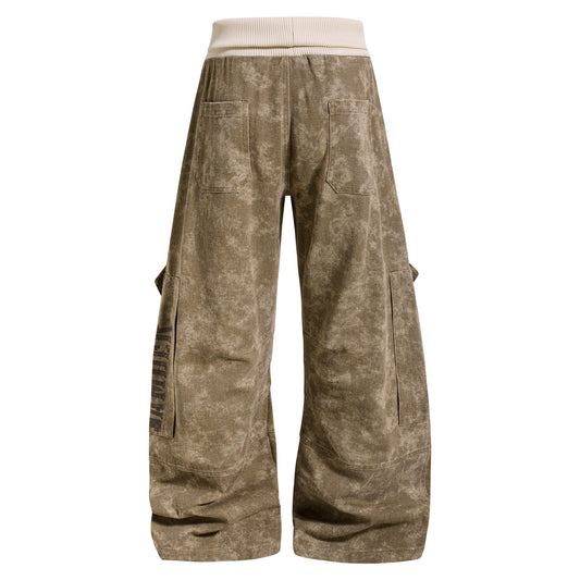 "WASHED DUST" 斑駁做舊工裝長褲