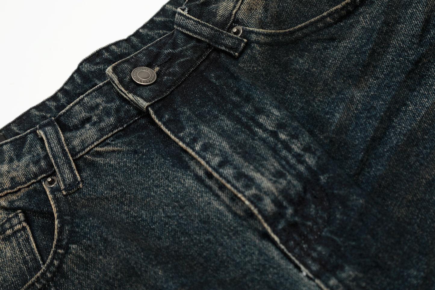 Dirty Fit 復古黃泥洗水牛仔七分褲