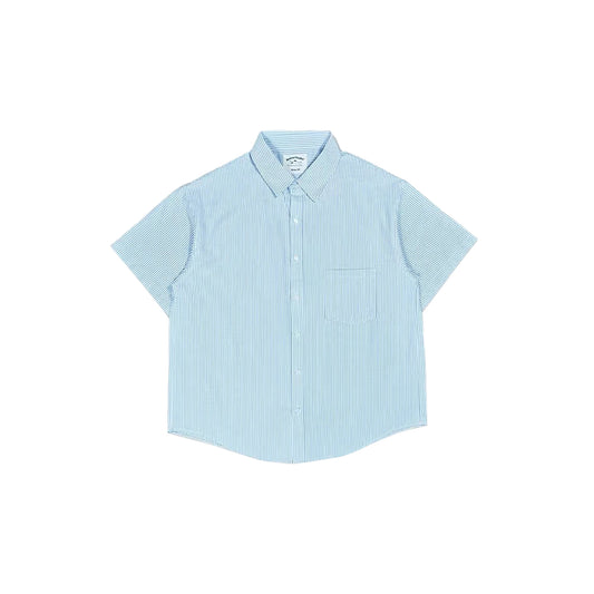 【SEMPLICITA】現貨 日系復古直條紋寬版短襯衫