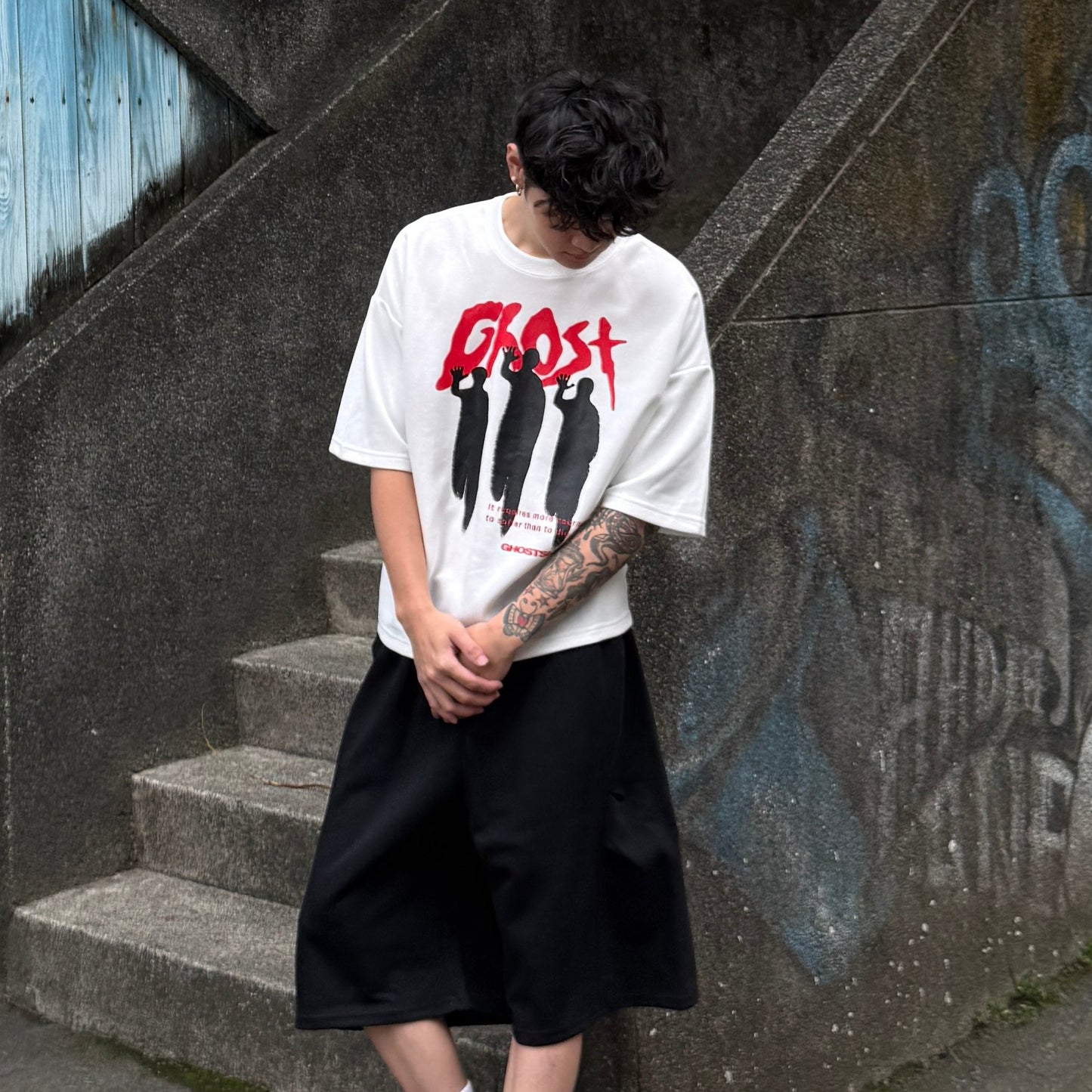 BOXY 美式Ghost暗影短寬上衣