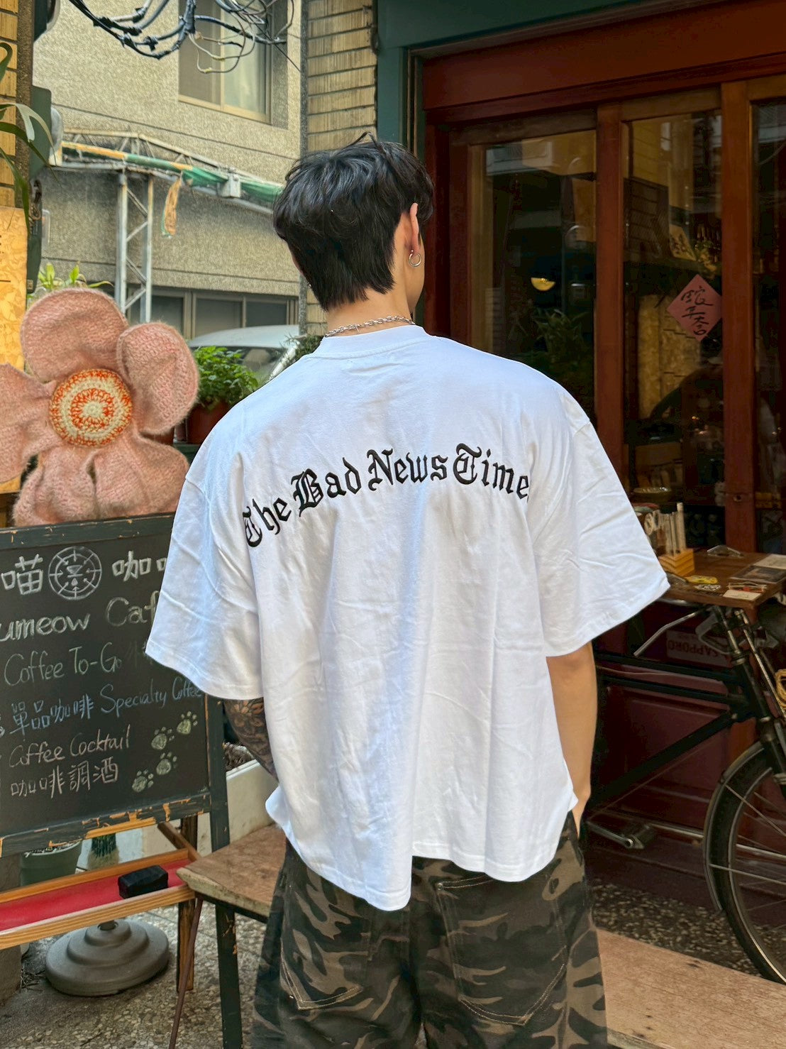 BOXY 雙沙歌德刺繡短寬上衣