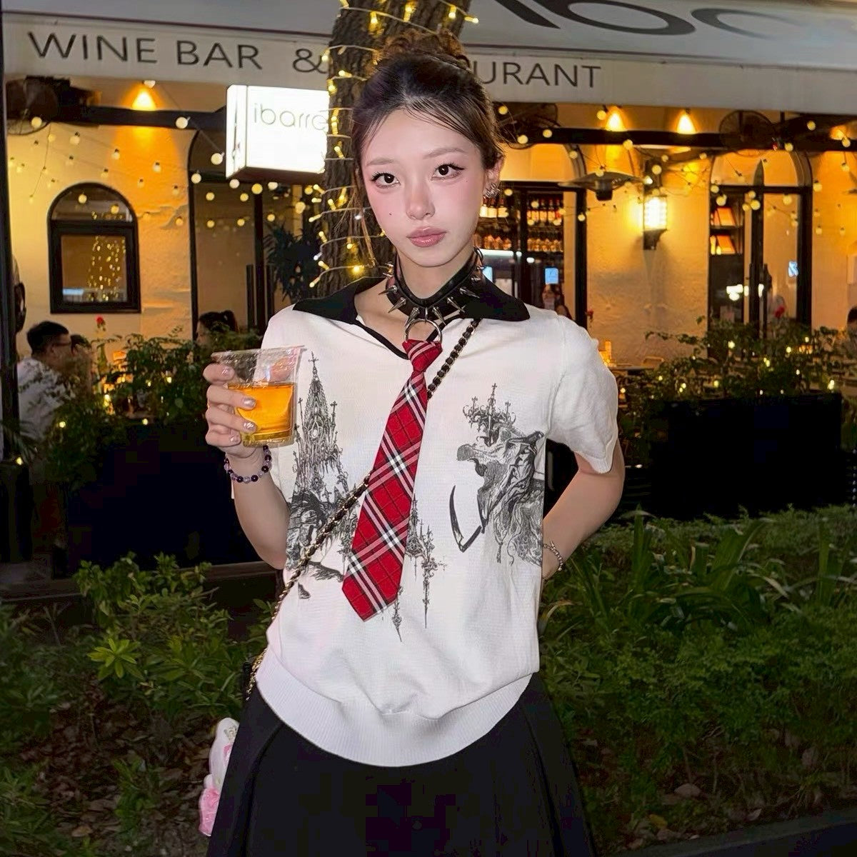 正肩 死神鐮刀宮廷印花POLO衫