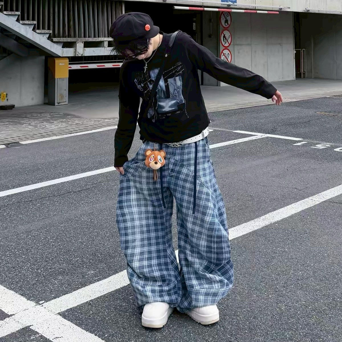 正肩 夢核音符天使短寬上衣